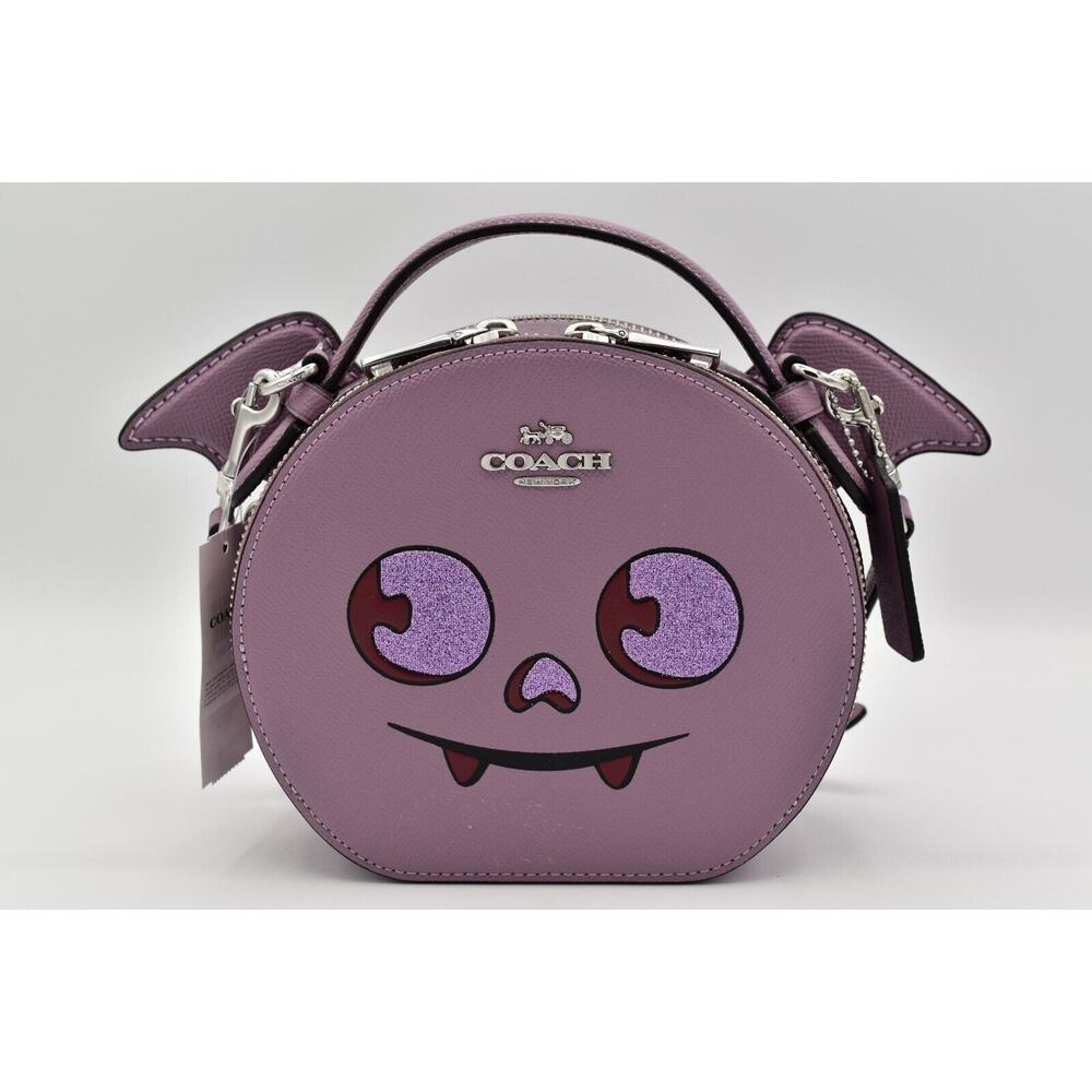 COACH Halloween Bat Canteen Crossbody Bag Halloween Purple Glitter Rare NWT 2024 - Picture 4 of 16